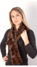 Brown mink fur scarf - Created with mink fur remnants